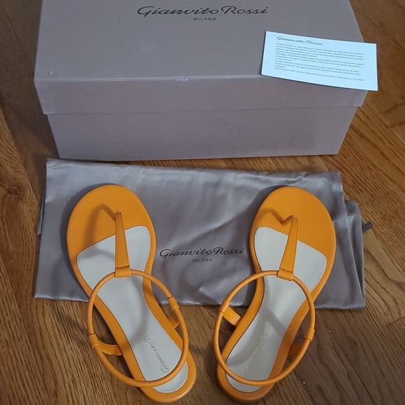 Gianvito Rossi Women's Orange Sandals - Picture 8 of 10